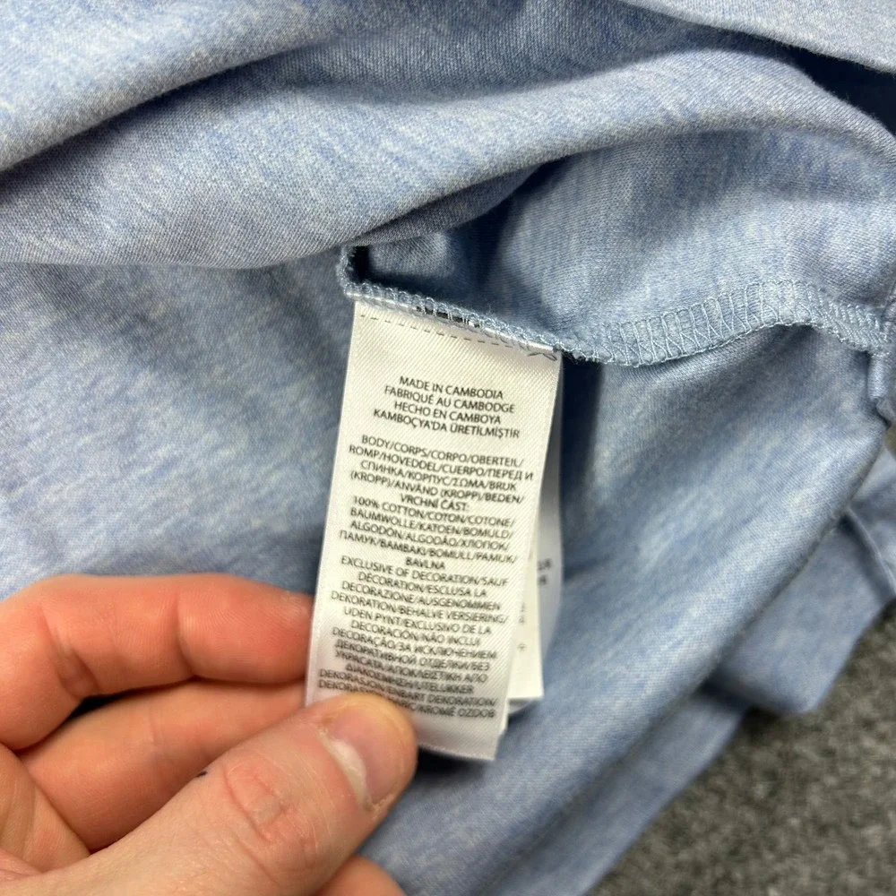 Polo Ralph Lauren‎ Long Sleeve Polo Mens 2XB Blue Heathered Cotton Big & Tall